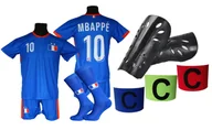 Piłka nożna - MBAPPE komplet sportowy strój piłkarski FRANCJA ME24 LOGO dla dzieci + dodatki - miniaturka - grafika 1