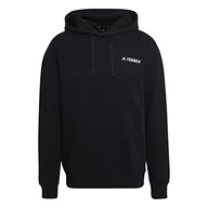 Bluzy męskie - adidas Męska bluza z kapturem TX z logo, czarna, S - miniaturka - grafika 1
