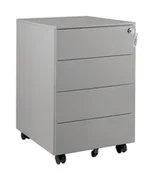 Szafki biurowe - Kontener XD-040-4-S - Szary - miniaturka - grafika 1