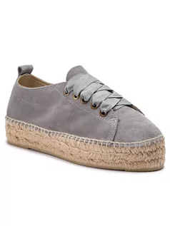 Espadryle damskie - Manebi Espadryle Sneakers D A C.1 E0 AC Szary - grafika 1