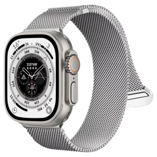 Pasek stalowy Alogy bransoleta do Apple Watch 42/44/45/49mm stal nierdzewna Srebrny - Akcesoria do smartwatchy - miniaturka - grafika 1