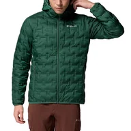 Kurtki męskie - Kurtka męska Columbia Delta Ridge II Down Hooded 2086222375 - zielona - miniaturka - grafika 1