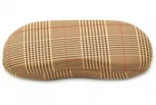 Akcesoria do okularów - Etui Futerał na okulary ET-104M kratka karmelowy - miniaturka - grafika 1