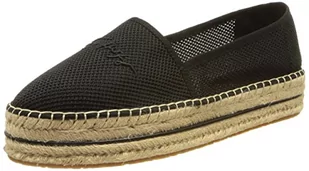 Tommy Hilfiger Damskie tenisówki Th Textured Flatform Espadryle, Czarny, 41 EU - Trampki damskie - miniaturka - grafika 1