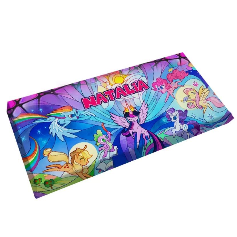 Czekoladowy prezent z Kucykami Pony z personalizacją imienia
