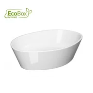 Umywalki - CERSANIT K35-046-ECO E-PACK UMYWALKA NABLATOWA CITY SP50 OWALNA Z CERAMICZNYM KORKIEM BOX - miniaturka - grafika 1