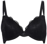 Biustonosze - Emporio Armani Underwear Virtual Lace biustonosz push-up, Nero, 34D - miniaturka - grafika 1