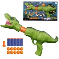 Zabawki militarne - WOOPIE Pistolet na Piłki Kulki Piankowe i Strzałki Wyrzutnia Automatyczna Dinozaur 22 el. - miniaturka - grafika 1