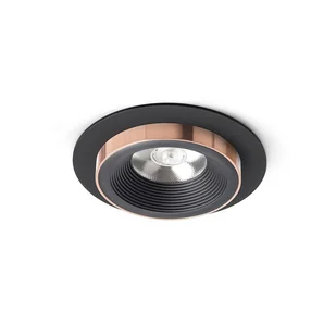 Redlux oprawa sufitowa LED Sharm R I 10W 900lm 3000K 24° czarna/czarna miedź 11,5cm wpuszczana R13239 - Lampy sufitowe - miniaturka - grafika 1