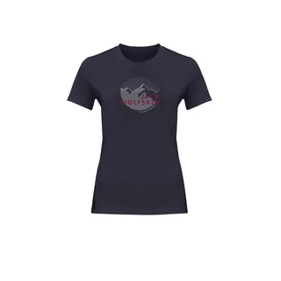 Koszulki sportowe damskie - Damska Koszulka z krótkim rękawem JACK WOLFSKIN HIKING S/S GRAPHIC T W 1808941-1388 – Szary - grafika 1