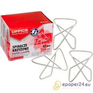 Spinacze i klipsy do papieru - Spinacze krzyżowe OFFICE PRODUCTS, 65mm, 12szt., s ePaper24.eu - miniaturka - grafika 1