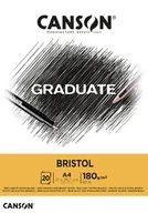 Podobrazia, bloki, papiery - Blok rysunkowy Graduate Bristol, A4, biały - miniaturka - grafika 1