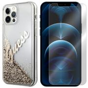 Etui i futerały do telefonów - Etui Do Iphone 12 / 12 Pro Guess Pokrowiec + Szkło - miniaturka - grafika 1