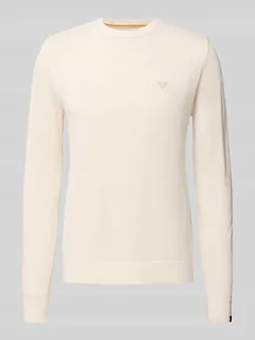 Sweter z dzianiny z wyhaftowanym logo model ‘Ricecorn’ - Swetry męskie - miniaturka - grafika 1
