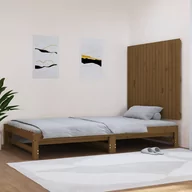 Inne meble do sypialni - Wezgłowie łóżka, miodowy brąz, 108x3x90 cm, lite drewno sosnowe Lumarko - miniaturka - grafika 1