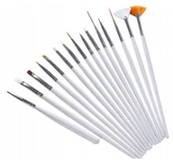 Akcesoria do paznokci - Deni Carte Pędzel Pędzelki Do Zdobień Paznokci Zestaw 15SZT - miniaturka - grafika 1