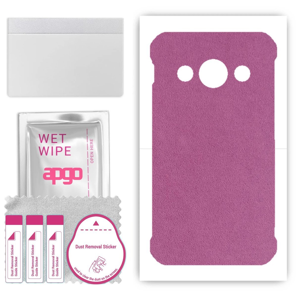 Folia naklejka skórka strukturalna na TYŁ Zamsz do Samsung Galaxy Xcover 3 G389F - Zamsz Fioletowy - apgo SKINS