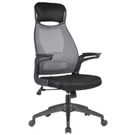 Fotele i krzesła biurowe - Fotel Obrotowy Pracowniczy Solaris Halmar Czarny, Popiel - miniaturka - grafika 1