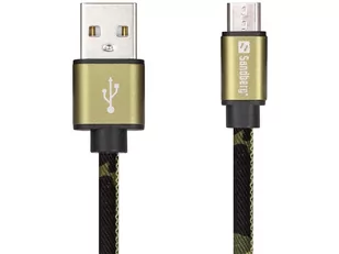 Sandberg Kabel USB do micro-USB, Sync + Charge, 1 m, kamuflaż 5705730441158 - Kable USB - miniaturka - grafika 1