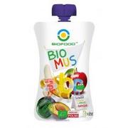 Kaszki dla dzieci - BIOFOOD Mus Śliwka+Jabłko+Banan BIO 90g - Bio Food - miniaturka - grafika 1