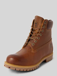 Buty sznurowane ze skóry naturalnej - Botki męskie - miniaturka - grafika 1