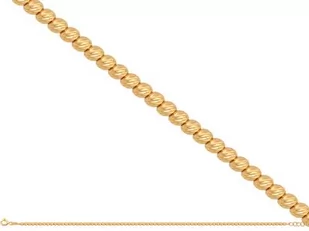 Złota bransoletka 585 grawerowane kuleczki 3,90g - Bransoletki - miniaturka - grafika 1