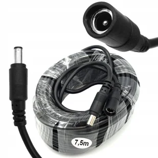 KABEL PRZEDŁUŻACZ zasilania zasilacza DC kabel Wtyk Gniazdo 7,5m 2,1/5,5mm - Akcesoria do monitoringu - miniaturka - grafika 1