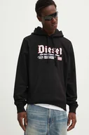 Bluzy męskie - Diesel bluza S-GINN-HOOD-K45 męska kolor czarny z kapturem z aplikacją A15723.0HAYT - miniaturka - grafika 1