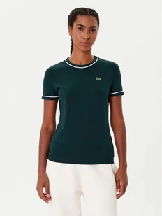 Lacoste T-Shirt TF5289 Zielony Slim Fit - Koszulki i topy damskie - miniaturka - grafika 1