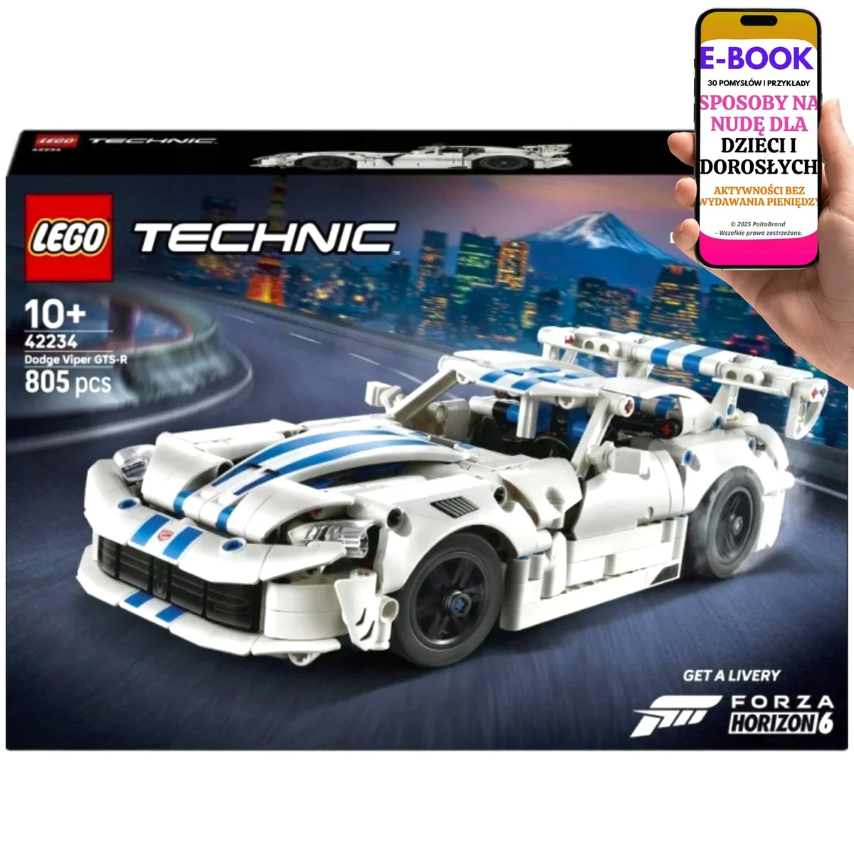 LEGO Technic Dodge Viper GTS-R Prezent Dla Miłośnika Samochodów 42234
