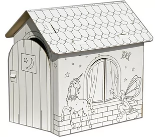 DOMEK Z KARTONU DO KOLOROWANIA 32,5cm x 26,5cm x 36,5cm - Zabawki kreatywne - miniaturka - grafika 1