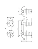 Zestawy prysznicowe - Deante Silia Zestaw prysznicowy podtynkowy z deszczownicą złoto szczotkowane NQSR9YK - miniaturka - grafika 1