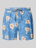 Kąpielówki męskie - Spodenki kąpielowe z elastycznym pasem - miniaturka - grafika 1