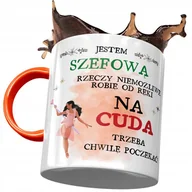 Kubki - Kubek Pomarańczowy dla Szefowej Prezent z Nadrukiem ze Zdjęciem+ Opakowanie na prezent (wzór 01) - miniaturka - grafika 1