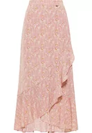 Spódnice - DreiMaster Vintage damska spódnica maxi z falbankami 37223960, różowa wielokolorowa, M, Różowy, wielokolorowy, M - miniaturka - grafika 1