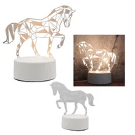 Lampy stojące - Lampka Nocna Led Koń 3D Usb Prezent - miniaturka - grafika 1