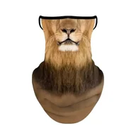 Apaszki i szaliki damskie - Komin Osłona na twarz i szyję przed Wiatrem Słońcem Mrozem - wzór Lion - miniaturka - grafika 1