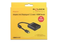 Kable komputerowe i do monitorów - Delock Adapter Displayport Mini 1.2(M)->HDMI(F) aktywny na kablu - miniaturka - grafika 1