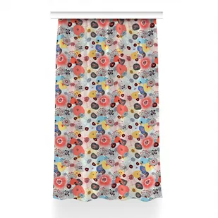 Zasłona klasyczna z grafiką 150x240 Kwiecisty wzór, Fabricsy - Zasłony - miniaturka - grafika 1