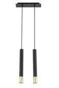 Lampy sufitowe - Sigma Sopel Grand lampa wisząca 2-punktowa czarna/złota 33394 - miniaturka - grafika 1