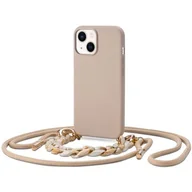 Etui i futerały do telefonów - Etui Icon Chain do Apple iPhone 14 Plus Beige - miniaturka - grafika 1