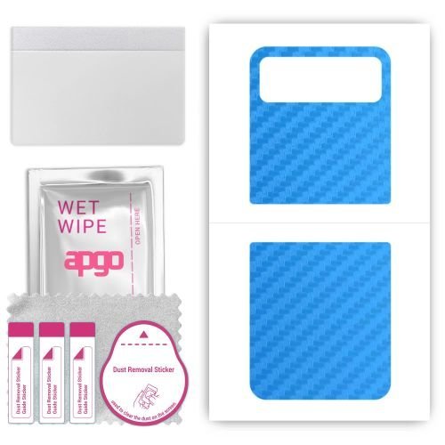 folia naklejka skórka strukturalna na TYŁ do Motorola Razr 2023 - Carbon Niebieski - apgo SKINS