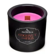Świece - Świeczka sojowa Coconut and Figs czarna 170g - miniaturka - grafika 1
