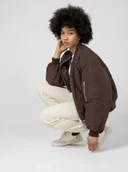 Kurtki damskie - Damska kurtka przejściowa bomberka Outhorn OTHSS23TJACF028 - brązowy - miniaturka - grafika 1