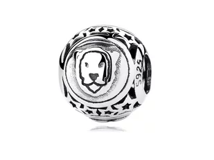 Pandora Valerio.pl Rodowany srebrny charms do znak zodiaku lew lion srebro 925 BEAD18 BEAD18 - Charmsy - miniaturka - grafika 1