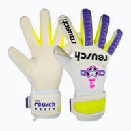Piłka nożna - Rękawice bramkarskie Reusch Legacy Pro Am Gold X white/purple WYSYŁKA W 24H 30 DNI NA ZWROT - miniaturka - grafika 1