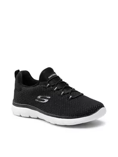 Sneakersy damskie - SKECHERS Sneakersy Bright Bezel 149204/BKSL Czarny - grafika 1