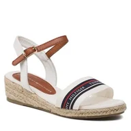 Espadryle damskie - Espadryle Tommy Hilfiger - Rope Wedge T3A7-32777-0048X100 M White/Tobacco X100 - miniaturka - grafika 1