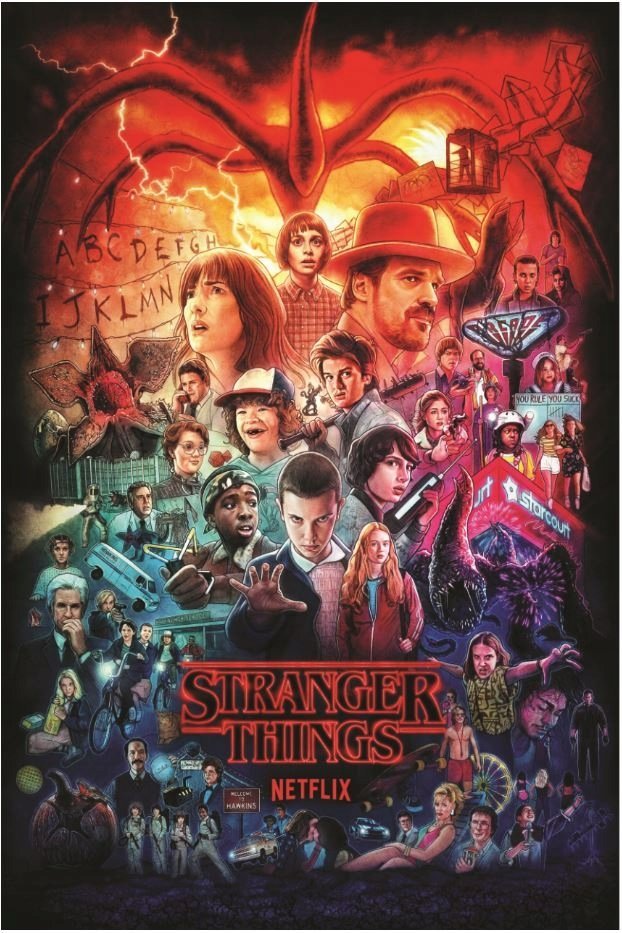 PUZZLE Stranger Things serial A3 252 el z Nadrukiem + IMIĘ Pudełko