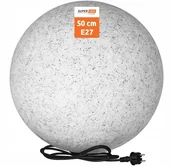 Lampy ogrodowe - SuperLED Kula ogrodowa LED 230V E27 50 cm naziemna wbijana kamienna UV IP44 - miniaturka - grafika 1